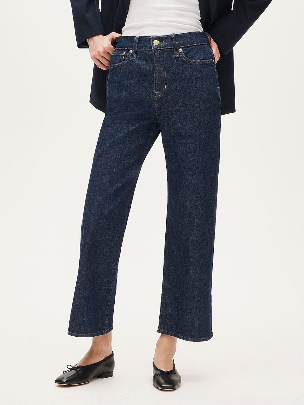 J.Crew Slim-Wide Leg RE-96 Jeans size 26 in Dark Indigo